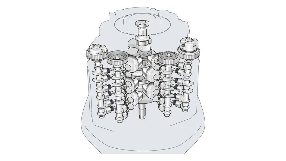 24 válvulas, 4,2 litros a 60° V6 con DOHC, EFI y VCT