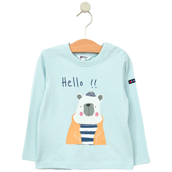 CAMISETA BATELA BEBE MANGA LARGA OSO BD