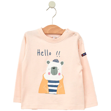 CAMISETA BATELA BEBE MANGA LARGA OSO PW
