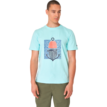 CAMISETA BATELA HOMBRE MANGA CORTA BARBA ANCLA CG