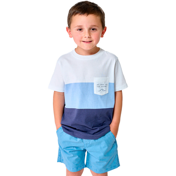 CAMISETA BATELA JUNIOR COMBINADA BOLSILLO AS FREE BL/CD