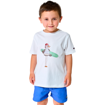 CAMISETA BATELA JUNIOR GAVIOTA SURFERA BL