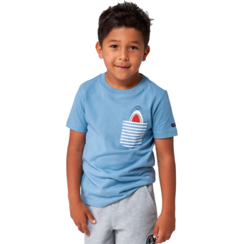 CAMISETA BATELA NIÑO CON BOLSILLO TIBURON Azul