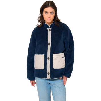 CHAQUETA BATELA MUJER REVERSIBLE CON BOTONES Y BORREGUILLO MA