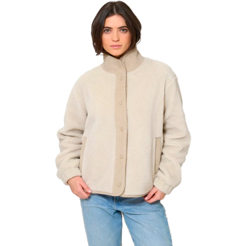 CHAQUETA BATELA MUJER SHERPA CON DETALLE PANA MK