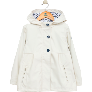 CHUBASQUERO BATELA NIÑA BOTONES ANCLA BL