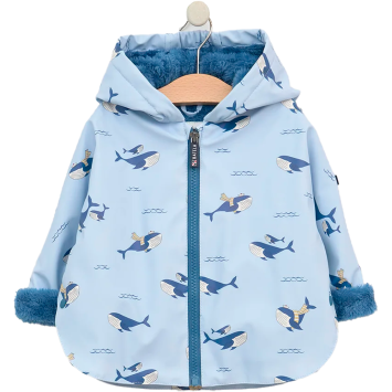 CHUBASQUERO ESTAMPADO BEBE CON BORREGUILLO BATELA CWSY