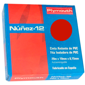 CINTA AISLANTE 20 X 19 NUÑEZ Rojo