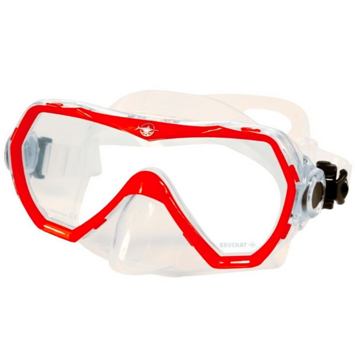 GAFAS BEUCHAT CORSO SILICONA TRANSPARENTE Rojo