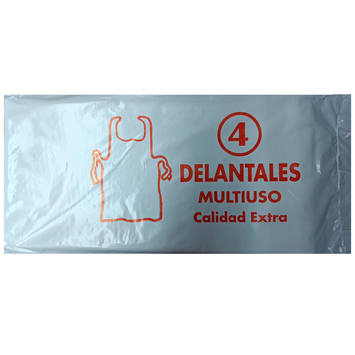 MANDIL DESECHABLE (PACK 4 UDS.) Blanco