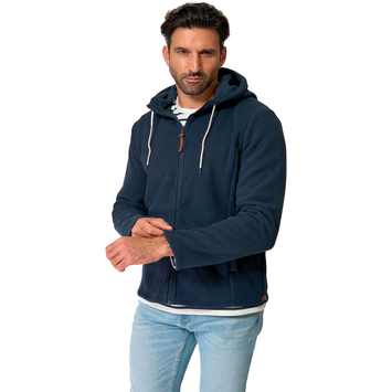 POLAR TEXTURIZADO BATELA HOMBRE CAPUCHA Y CREMALLERA MA