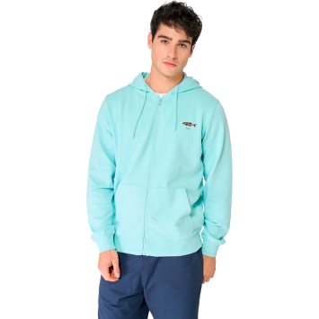 SUDADERA BATELA HOMBRE TERRY DE PECES CON CREMALLERA Y CAPUCHA CG