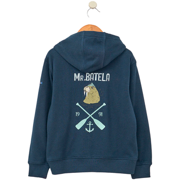 SUDADERA BATELA JUNIOR CAPUCHA Y CREMALLERA MR MA
