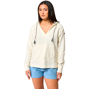 SUDADERA BATELA MUJER CAPUCHA CUELLO PICO CORDON CU
