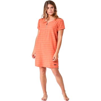 VESTIDO BATELA LINO 3 BOTONES ESTAMPADO AP/C