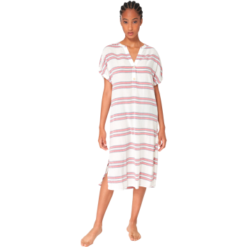 VESTIDO BATELA MUJER VISCOSA ALGODON Y MANGA CAIDA MUC60