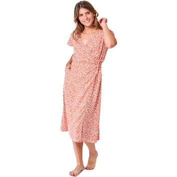 VESTIDO BATELA VISCOSA LARGO CORDON CRUZADO MAL