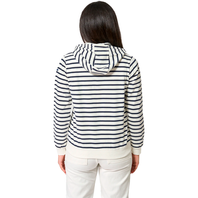 CHAQUETA BATELA MUJER ALGODON CAPUCHA RAYAS C/M