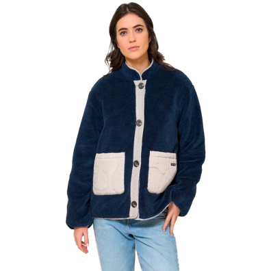 CHAQUETA BATELA MUJER REVERSIBLE CON BOTONES Y BORREGUILLO MA