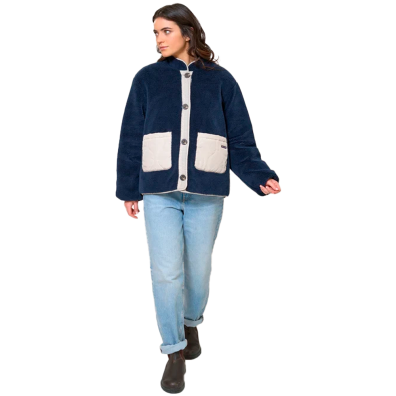 CHAQUETA BATELA MUJER REVERSIBLE CON BOTONES Y BORREGUILLO MA