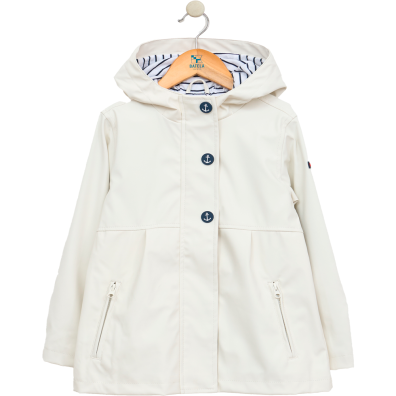 CHUBASQUERO BATELA NIÑA BOTONES ANCLA BL