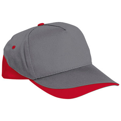 GORRA FORT VALENTO GRIS-ROJO