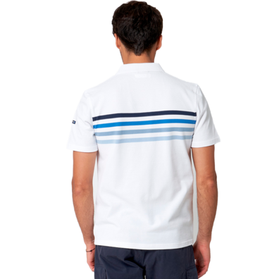 POLO BATELA HOMBRE PIQUE Blanco&Azul;