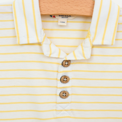 RANITA BATELA BEBE RAYAS CUELLO CAMISERO B/PP