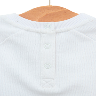 SUDADERA BATELA BEBE MANGA RAGLAN SERIGRAFIA BL