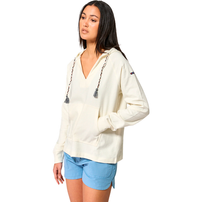 SUDADERA BATELA MUJER CAPUCHA CUELLO PICO CORDON CU
