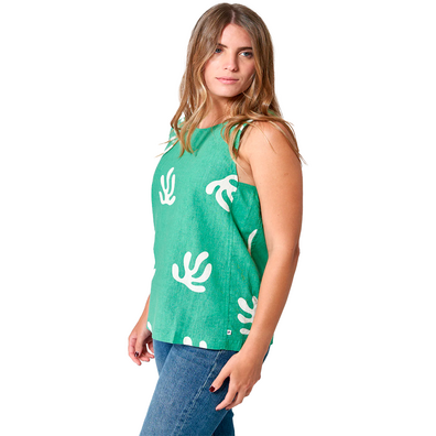 TOP BATELA MUJER LINO PANEL LATERAL BAS