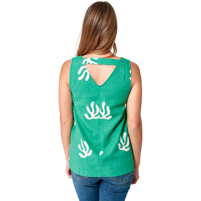TOP BATELA MUJER LINO PANEL LATERAL BAS