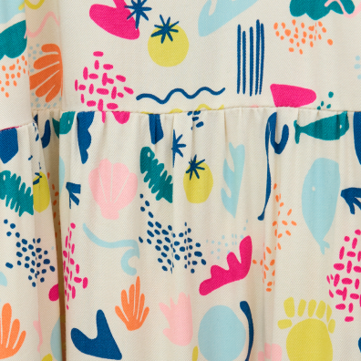 VESTIDO BATELA JUNIOR TIRANTE VISCOSA ESTAMPADO UNSEA