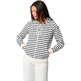 CHAQUETA BATELA MUJER ALGODON CAPUCHA RAYAS C/M