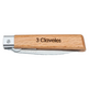 NAVAJA MADERA CON PUNTA Y BLOQUEO 88 MM 3 CLAVELES