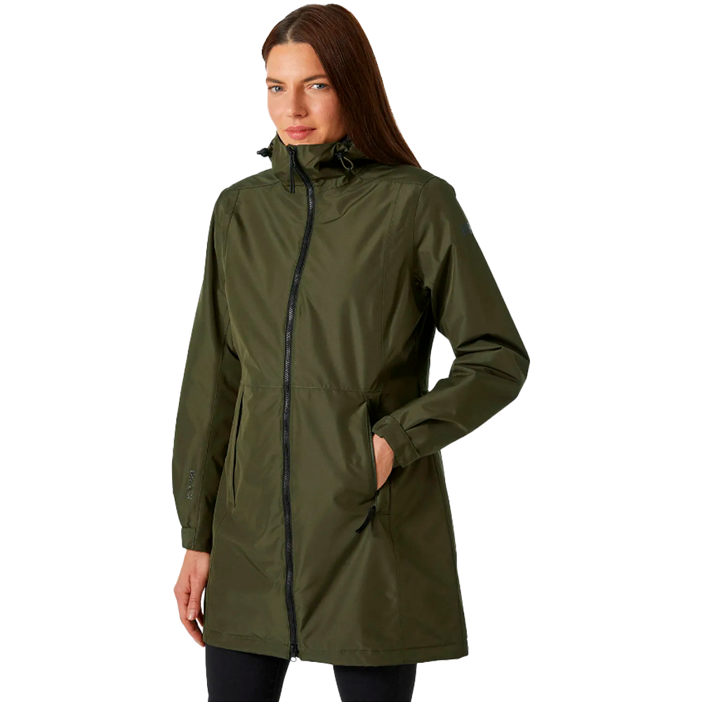 Abrigo impermeable capucha - Mujer