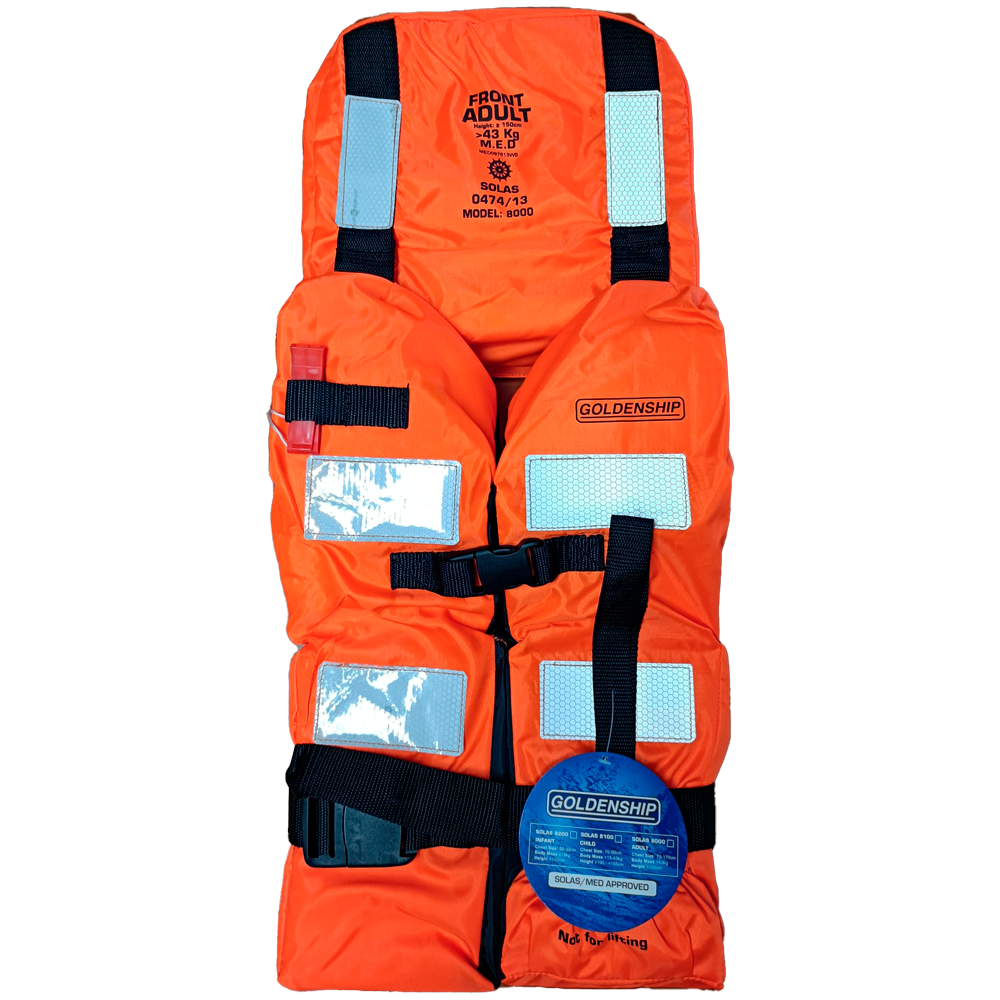 CHALECO SALVAVIDAS UNIVERSAL SOLAS PARA ADULTO - TIPO ll - 150 N - SHERPA -  Zaragoza Marine