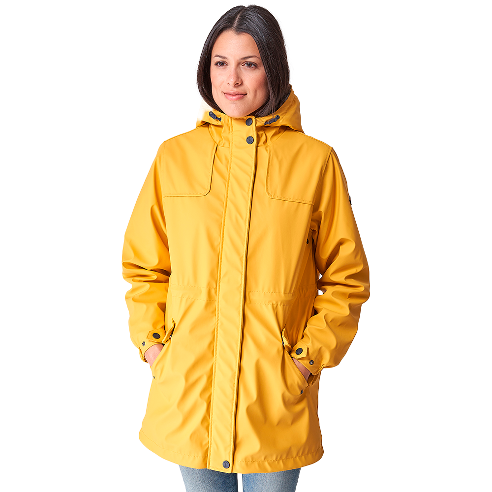 Chubasquero Largo Ondulado Para Mujer, Chaqueta Impermeable Para