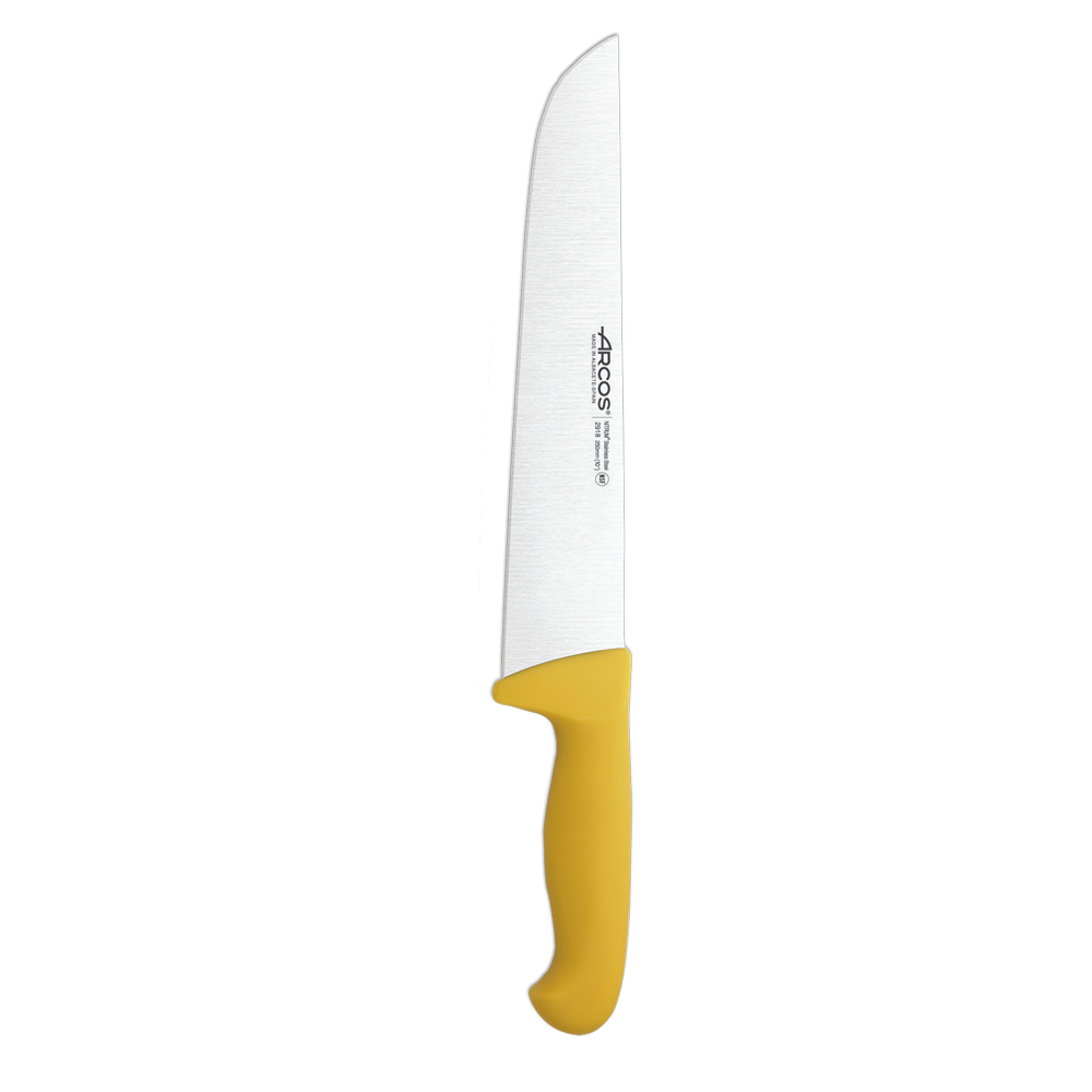 ARCOS Tenedor de trinchar de acero inoxidable nitrum de 6 pulgadas y hoja  de 6.299 in. Cuchillo de carnicero para deshuesar. Mango ergonómico POM de