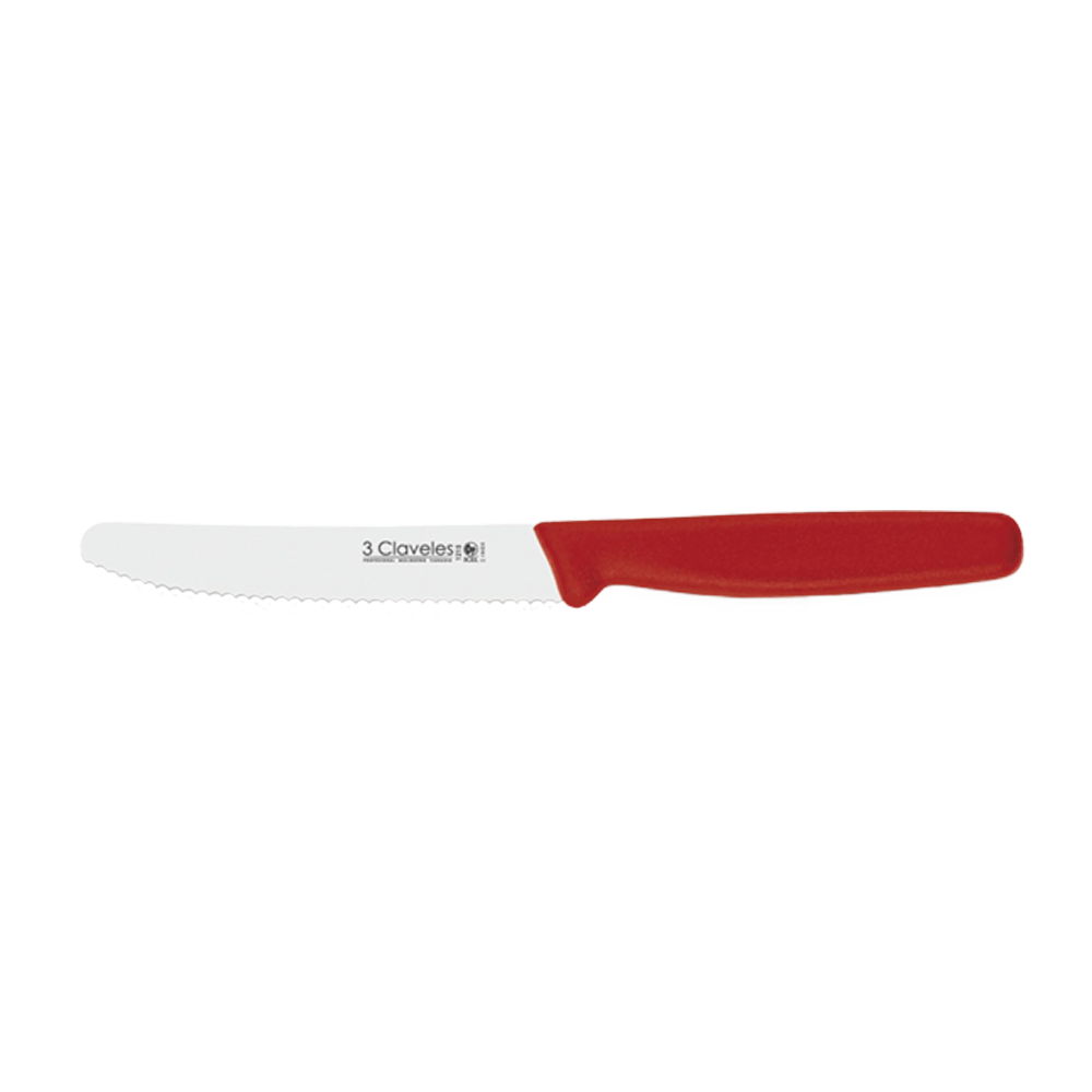 Cuchillo de mesa 11cm mango rojo Arcos
