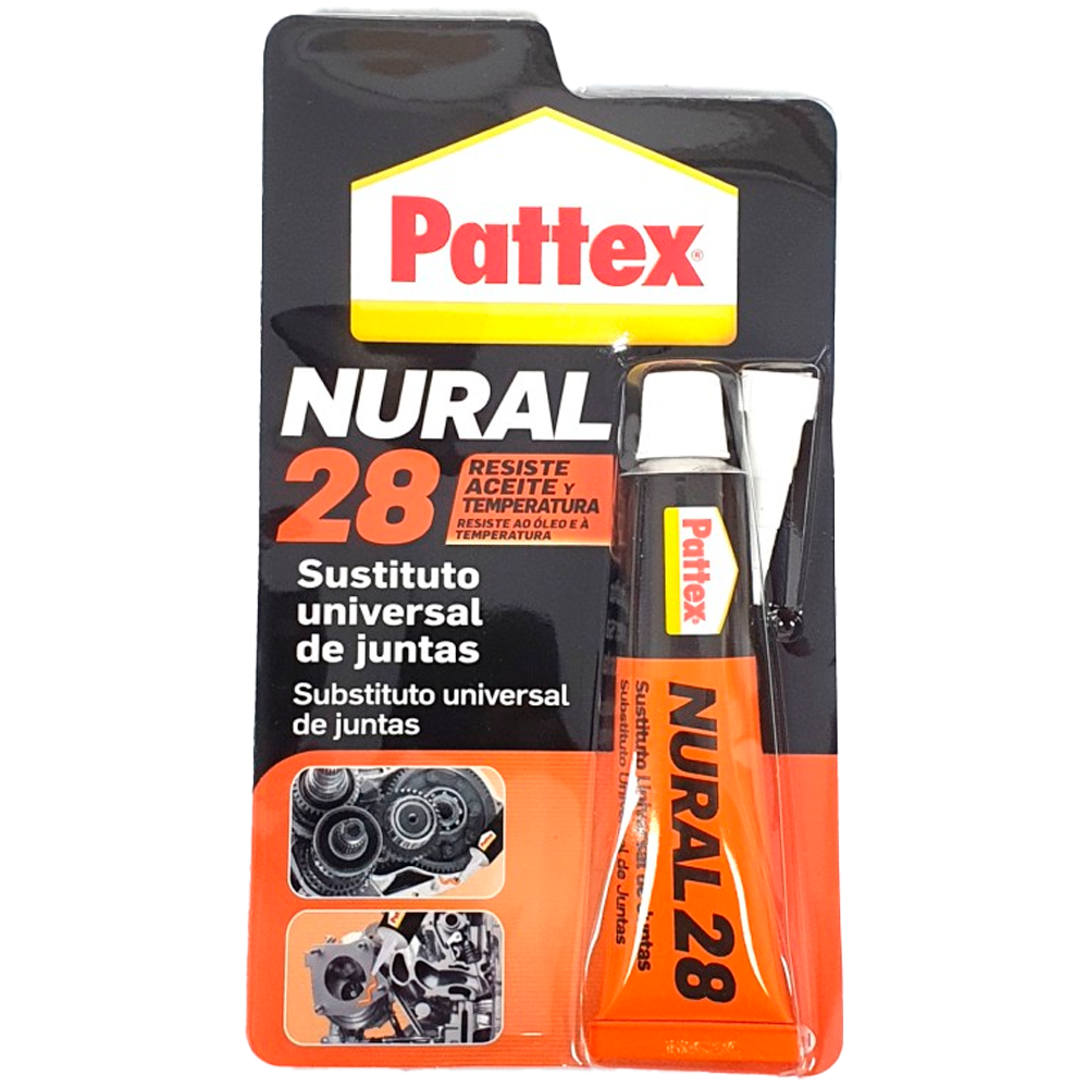 Pattex Nural 28, Sustituto Universal De Juntas, Naranja, 75 Ml + Nural 29,  Sellador De Tubos De Escape, Uniones, Grietas O Fisuras, 80 Gr : :  Bricolaje y herramientas