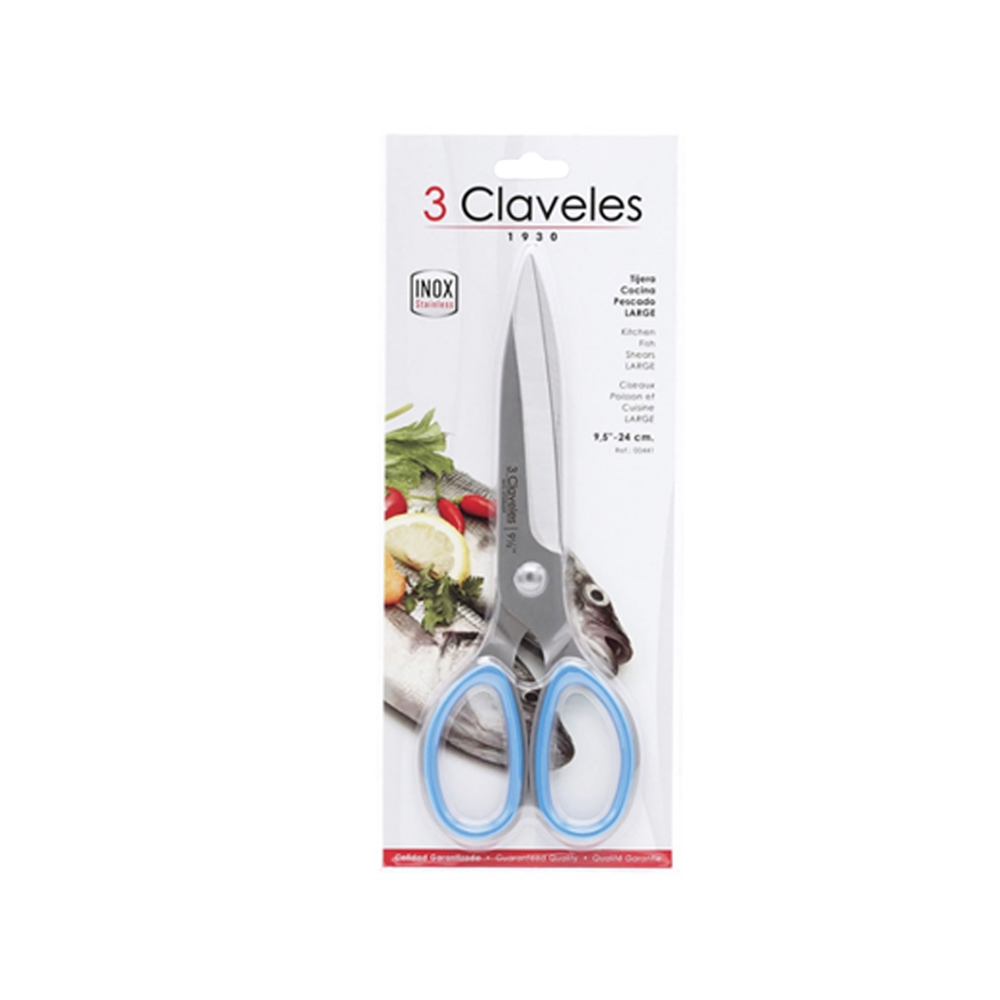 TIJERAS 3 CLAVELES COCINA 8 INOX.400 - TIJERAS